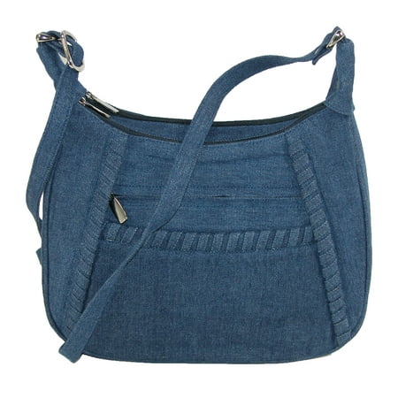 Magnifique Denim Shoulder Handbag with Adjustable Strap - mediakits.theygsgroup.com