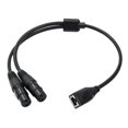 thumbnail image 1 of 1Pcs Dual 3Pin XLR Male to RJ45 Adapter RJ45 to Dual XLR DMX Cable for DMX-CON Controller Series and, 1 of 5