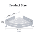 thumbnail image 7 of Shower Shelves for Tile Walls, Tutuviw Aluminum Corner Shower Basket Caddy for Shampoo Conditioner, Bathroom / Kitchen Storage Organizer with Razor Holder No Drilling-1Pack, 7 of 7