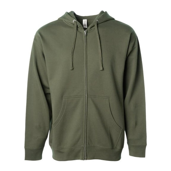 Independent Trading Co. Midweight Full-Zip Hooded Sweatshirt SS4500Z Army S