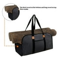 thumbnail image 4 of Wax Canvas Firewood Bag, Durable Portable Scratch Resistant Firewood Log Carrier Precise Stitching  for Transporting Wood, 4 of 7