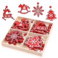 thumbnail image 1 of Juego de decoración de árbol de Navidad de madera, decoraciones colgantes para árbol de Navidad, adornos de madera para la pared del árbol, decoración del día de San Valentín, acce, 1 of 5