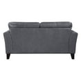 thumbnail image 3 of Lexicon Thierry 19" Modern Plywood and Leather Loveseat in Gray, 3 of 3