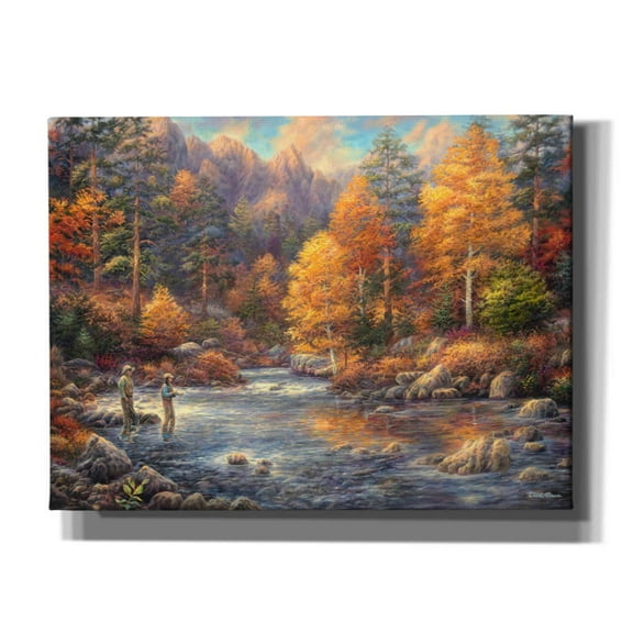 Epic Graffiti 'Fly Fishing Legacy' by Chuck Pinson, Canvas Wall Art, 16"x12"
