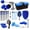 27pcs new, variant on 27 32pcs Car Cleaning And Washing Kit with Powerful Handheld Vacuum Cleaner, Brush Set, Windscreen Tool, Gel, Duster, Towel, Tyre Brush, Complete Car Care Tools, Blue