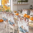 thumbnail image 2 of Thanksgiving Pumpkin Chair Covers Set of 8 Eucalyptus Leaves Fall Farmhouse Chair Back Covers Stretch Removable Washable Slipcovers Protector for Dining Room Kitchen Party Decor, 2 of 5