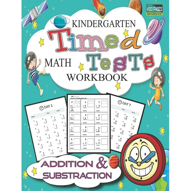 Kindergarten Math Timed Tests workbook : Math Drills for children's - Multiplication & Division - Math Workbook Worksheet Challenge Everyday Practice ...