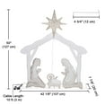 thumbnail image 4 of Yescom Holy Family 4Ft Lighted Christmas Manger Nativity Scene Navidad with 108 LED Light Outdoor Yard Party Decoration, 4 of 10