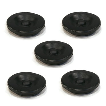The ROP Shop | 5-Pack Black Rubber Grease Plug Hub Dust Cap Dexter EZ Lube Trailer Camper Axle