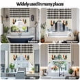 thumbnail image 6 of Swag Curtains Valances for Windows, Farmhouse Rooster Short Kitchen Window Curtains Over Sink, Vintage Black White Check Plaid Cafe Curtains Panel Set Of 2,Rod Pocket, 45 Inches Length, 6 of 8