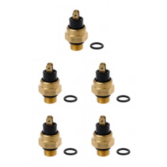 Transemion M14x1.5 Efficiently Install Radiator Fan Switch For FE501 FE250 FE350 Radiator Fan Thermo Switch 85℃ Copper 5Set