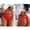 Red, variant on Women's Thong Panties Seamless Mid Waist Solid Color Hollow Out Active Yoga Daily Use