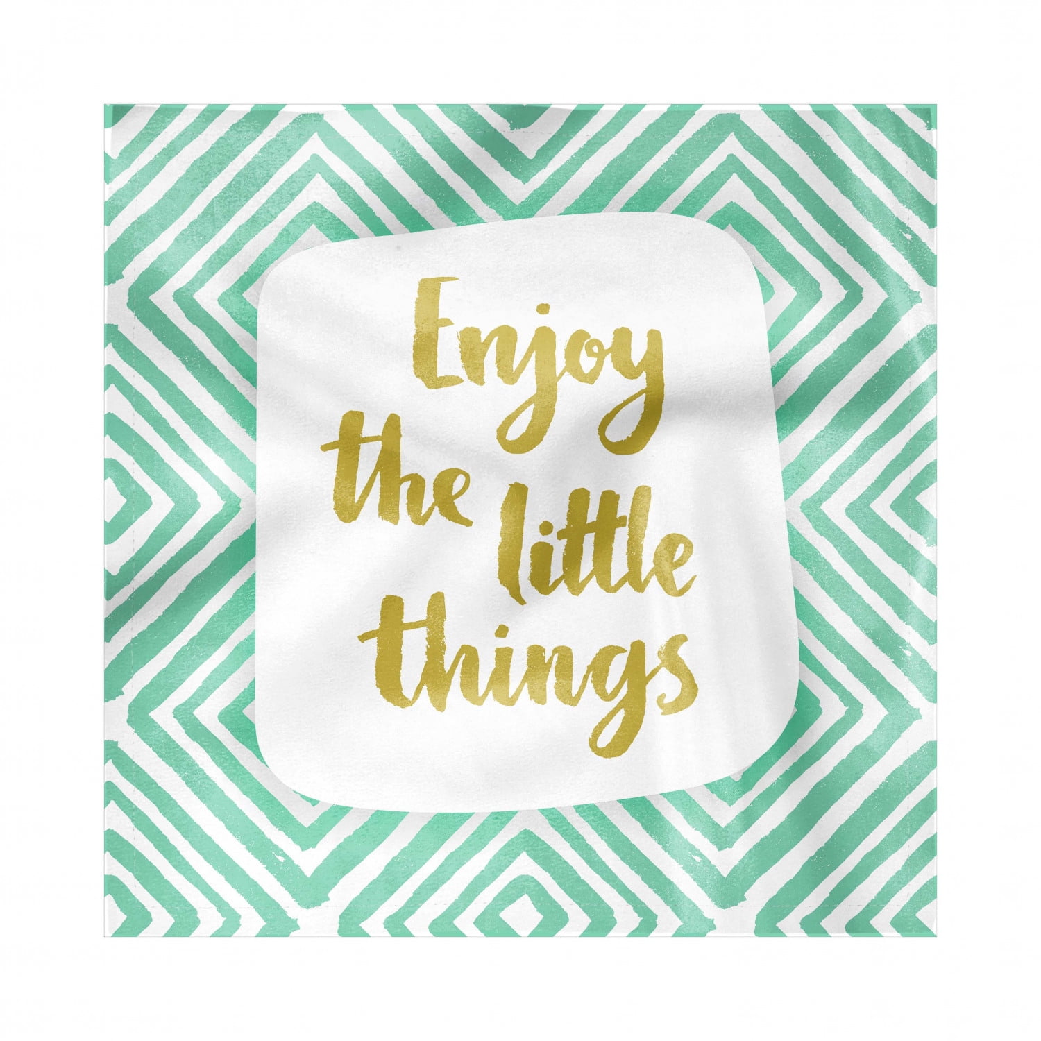 Cloth Placemats Ticking Stripe "Enjoy the little things" Navy & White Set of 4 