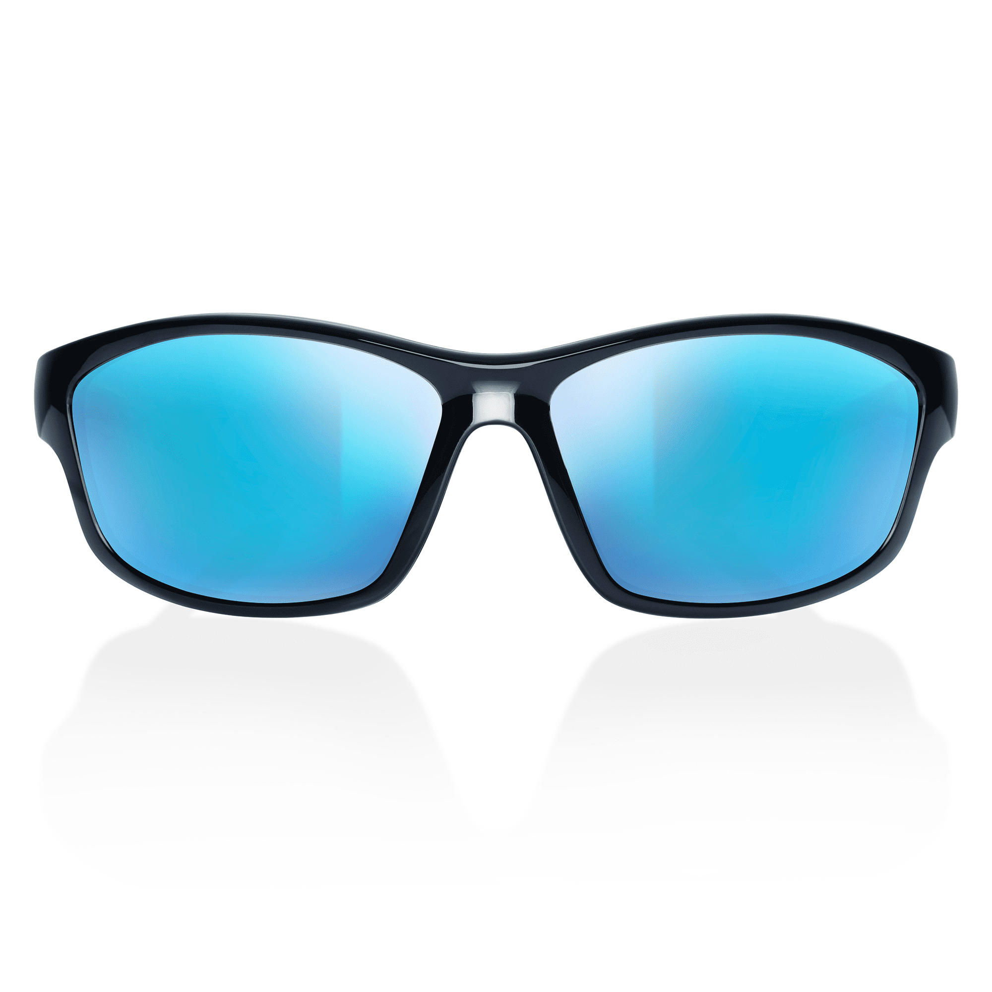 B.N.U.S Corning Glass Lens Polarized Sunglasses for Men & Women Blue Mirrored Black Men‘s Glasses