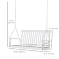thumbnail image 3 of Outsunny 2-Seater Porch Swing Outdoor Patio Swing Chair with Slatted Design, 3 of 10