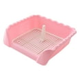 thumbnail image 2 of Pet Cat Training Toilet Tray, with Removable Post Portable Potty Trainer Pee Pad Holder Reusable Washable Dogs Toilet for Indoor Pink Medium, 2 of 8