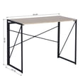 thumbnail image 2 of Homycasa 39 inch Home Office Desk Writing Computer Table Oak, 2 of 6