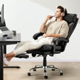 HOMREST Executive Office Chair, PU Leather Reclining Office Chair with