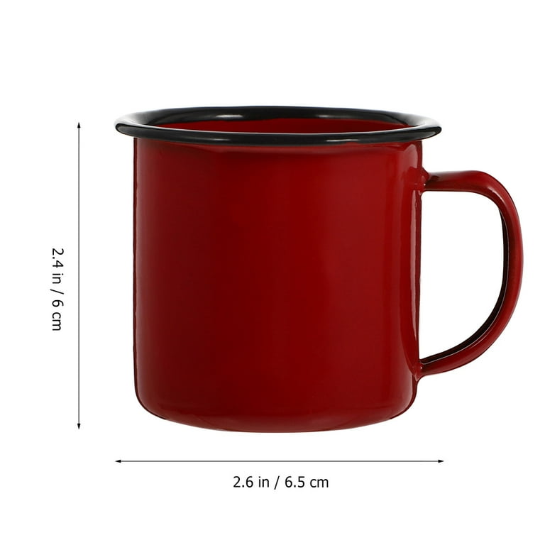 Enamel Camping Mug Set of 6, Colourful Metal Coffee Tea Cups Mugs for Travel