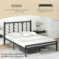 thumbnail image 6 of Spaco Queen Size Platform Bed with Headboard and Metal Frame-Queen Size, Bed Frame Full, 6 of 8