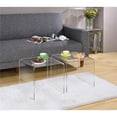 thumbnail image 2 of Fox Hill Trading Pure Decor Lucite Acrylic Cocktail Tables in Clear (Set of 2), 2 of 3