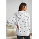 thumbnail image 1 of ABPHQTO Sudadera de mujer blanca con estampado de estrellas y aberturas laterales, 1 of 5