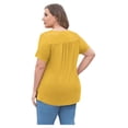 thumbnail image 4 of GingDin Women's Plus Size Summer Tops Short Sleeve Lace Pleated Blouses Tunic Tops m-4xl, 4 of 9