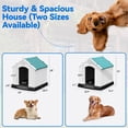 thumbnail image 6 of Dextrus Large Plastic Dog House with Air Vents and Elevated Floor,Water Resistant Dog Puppy Shelter for Indoor and Outdoor Use,Spacious and Durable(28.5"L*26"W*28"H, Blue), 6 of 6