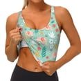 thumbnail image 3 of Pofeuu Elephant and Flowers Print Sports Bra for Women Sexy Vest Yoga Running Gym Fitness Crop Bras Tops-Medium, 3 of 8