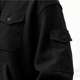 thumbnail image 5 of Yusimy Men's Solid Color 2-Piece Hoodie Cargo Set Long Sleeve Elastic Waist Drawstring Pocket Casual Sports, 5 of 8