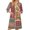 Multicolor(Vintage Floral Print), variant on Zipper Lightweight Robes for Women Loose Fit Summer Bathrobes for Women Zipper Front 3/4 Sleeve Knee Length Vintage Floral Print Trendy Pajama Loungewear with Pockets Army Green XL