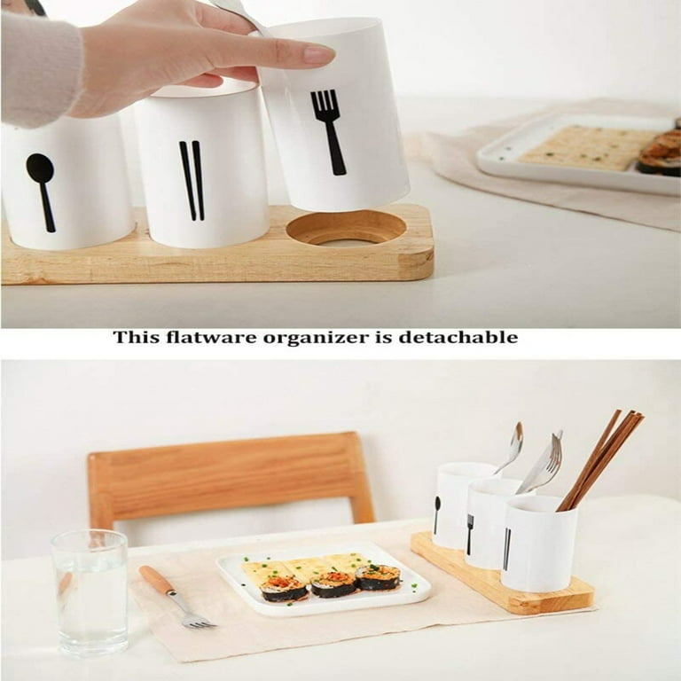 1pc Rotatable Knife And Fork Storage Tube For Home Kitchen Utensils  Organizer Box For Spoon, Chopsticks, Etc.
