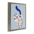 thumbnail image 4 of Stupell Industries Purrcelin Patterned Cat Animals Painting Brown Floater Framed Canvas Art Print Wall Art, 18 x 18, 4 of 10