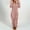 Pink, variant on Womens Winter Fleece Hooded Onesie Jumpsuit, Winter Warm Adults One Piece Zip Up Cute Ear Thermal Pajamas Romper Bodysuit Loungewear