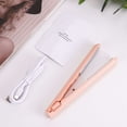 thumbnail image 2 of Gustave Mini Flat Iron Hair Straightener and Curler 2 in 1 Portable Travel Cordless Curling Iron USB Powered Small Hair Curler Wand for Women Men - Pink, 2 of 12