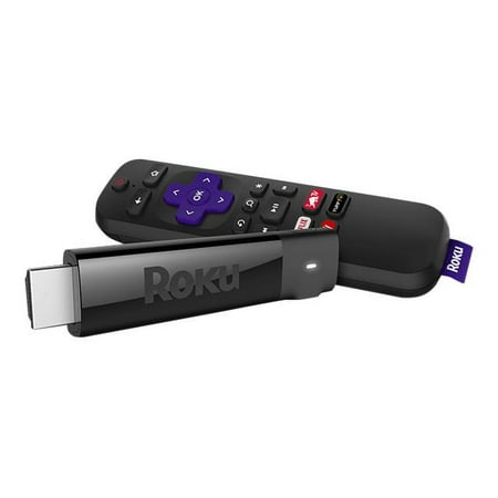 Roku - Streaming Stick+ 4K Headphone Edition with Voice Remote with TV Power and Volume Streaming Media Player - Black