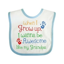 Inktastic Awesome Like My Grandpa Boys or Girls Baby Bib