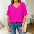 thumbnail image 3 of Womens V Neck Sweater Vest Oversized Ribbed Knit Sleeveless Casual Loose Fit Pullover Tank Top Hot Pink XXXXXL, 3 of 4
