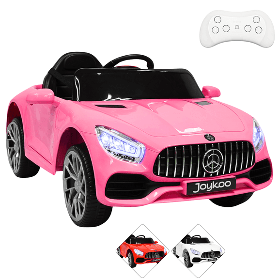 Montable Electrico para Niños Mini GT Bluetooth USB y Auxiliar Luces Sonido Batería 12v - Rosa