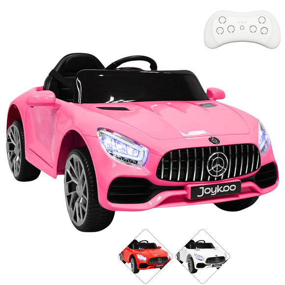Montable Electrico para Niños Mini GT Bluetooth USB y Auxiliar Luces Sonido Batería 12v - Rosa