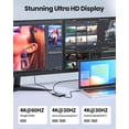 thumbnail image 3 of Adaptador HDMI dual USB C Hub Fophmo 4K @60Hz con PD de 100 W, 3 of 7