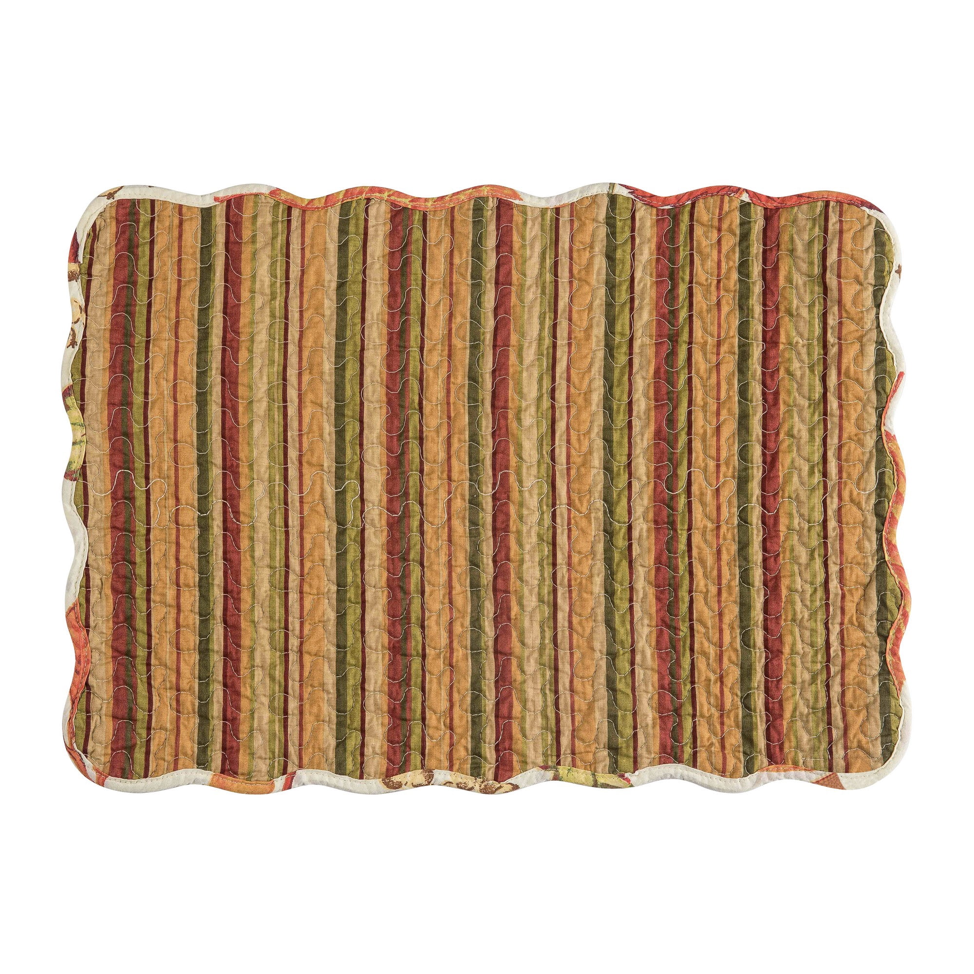 Rylie Cotton Quilted Reversible Vintage Design Rectangle Placemats Set 6