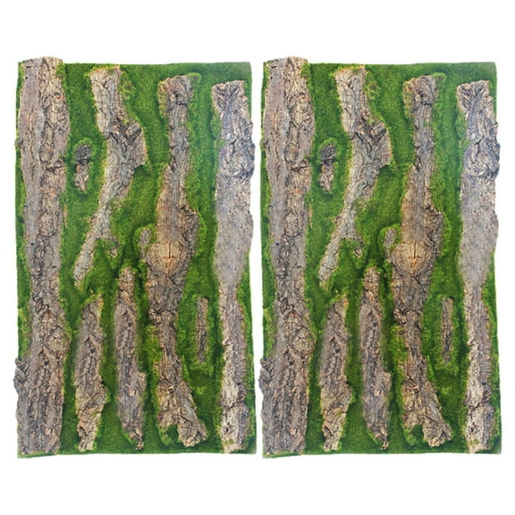 COMPUKAS Terrarium Backdrop Simulated Bark Easy Placement 1Pack Aquarium Decor Background Board