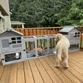 thumbnail image 5 of BUTINGLALE 51.6" L Chicken coop Outdoor Rabbit Hutch Indoor Bunny Cage Expandable Duck House(Grey), 5 of 8