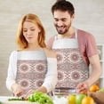 thumbnail image 3 of Pink Ethnic Floral and Paisley Pattern Apron-Garden Aprons for Women with Pockets-Cotton Linen Waterproof Kitchen Cooking Gardening Aprons Adjustable for Kitchen,Cooking,BBQ and Salon 33x27 Inch, 3 of 7
