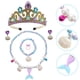 thumbnail image 3 of EeaseMX 1 juego de accesorios para disfraz de niña: tiara de sirena, collar, pulsera, pendientes, anillo., 3 of 7