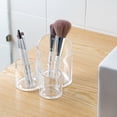 thumbnail image 4 of Porta brochas de maquillaje de acrílico transparente de diseño duradero, diseño elegante, almacenamiento de cosméticos multiusos para tocador, solución de almacenamiento versátil que ahorra espacio, 4 of 5