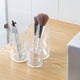 thumbnail image 4 of Organizador transparente para brochas de maquillaje, solución de almacenamiento de brochas de cosméticos multiusos acrílicas onduladas grandes de 3 compartimentos, 4 of 5