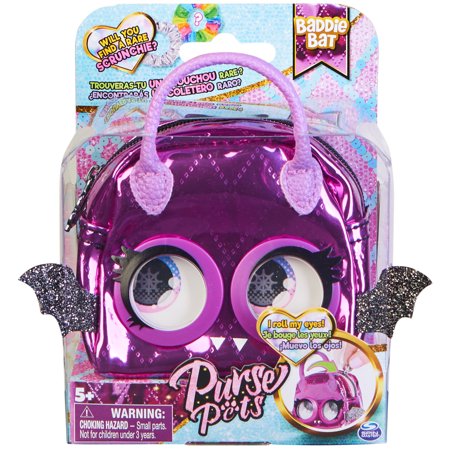 Purse Pets Micros  Baddie Bat Stylish Small Purse with Eye Roll Feature  Kids Toys for Girls Aged 5 and up