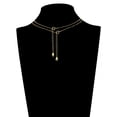 thumbnail image 4 of Believe by Brilliance Simultaed Pearl & Cubic Zirconia Clover Necklace Set in 14KT Gold Flash Plated, 4 of 9